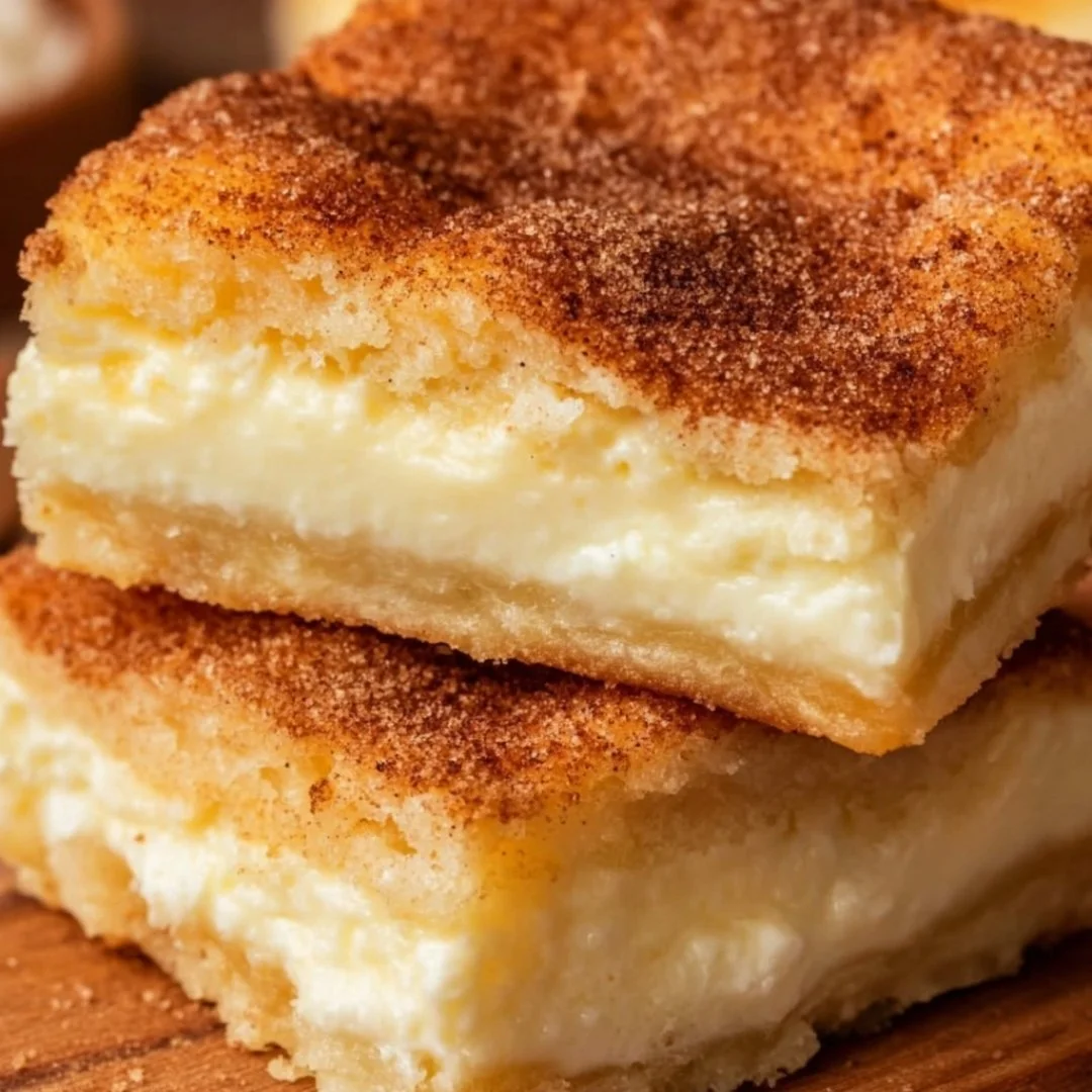 Delicious Crescent Cheesecake Bars with a creamy filling and flaky crust.