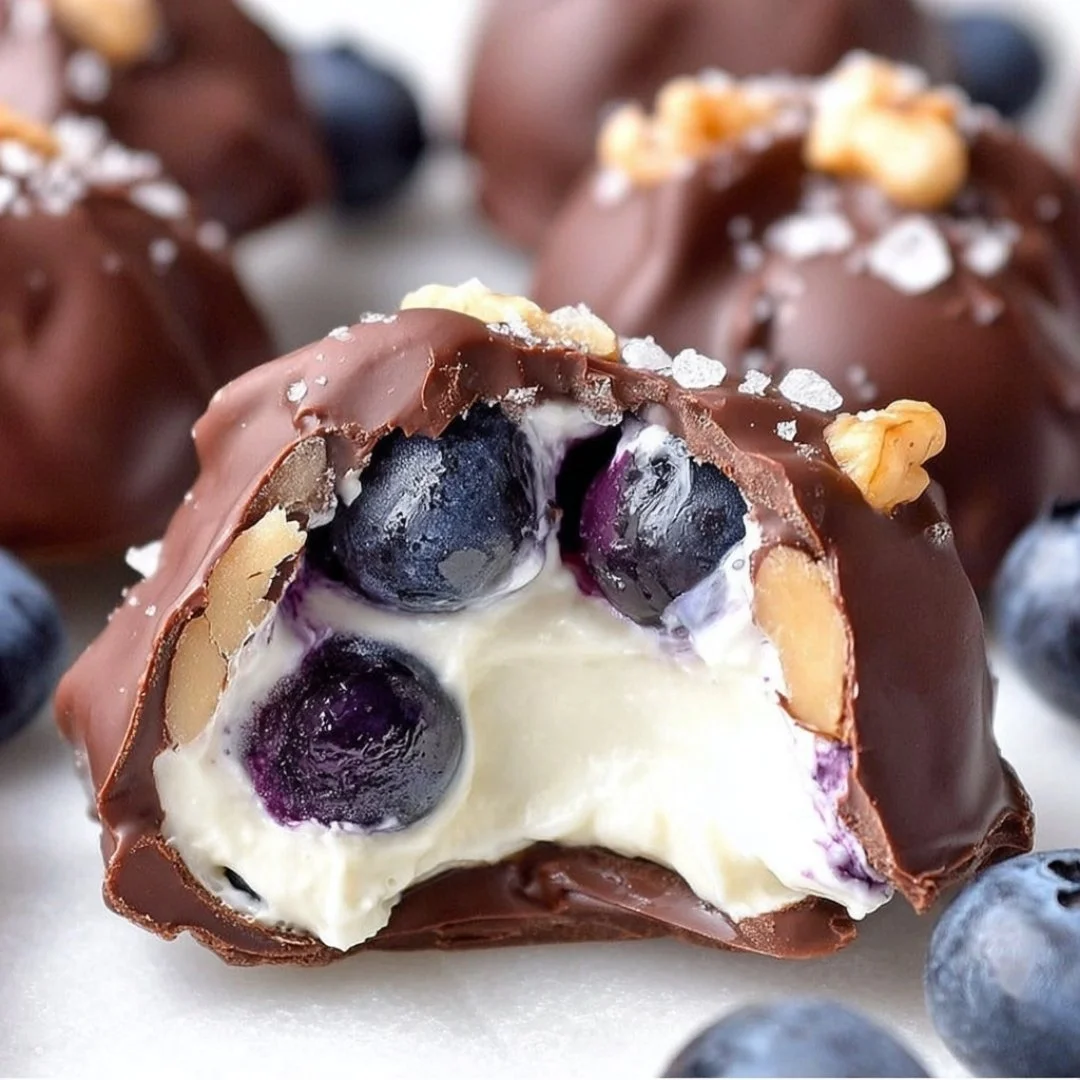 Healthy frozen blueberry yogurt clusters perfect for a nutritious snack